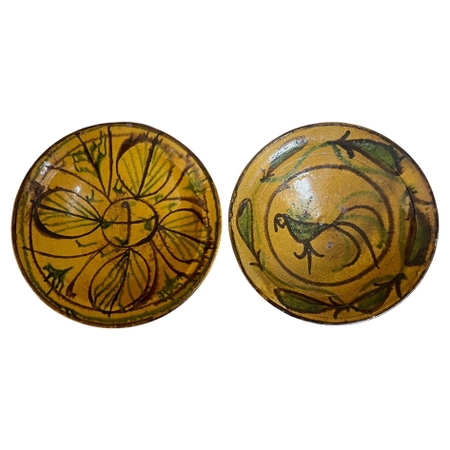 Set of Two Middle Eastern Pottery Bowls, circa 1940's