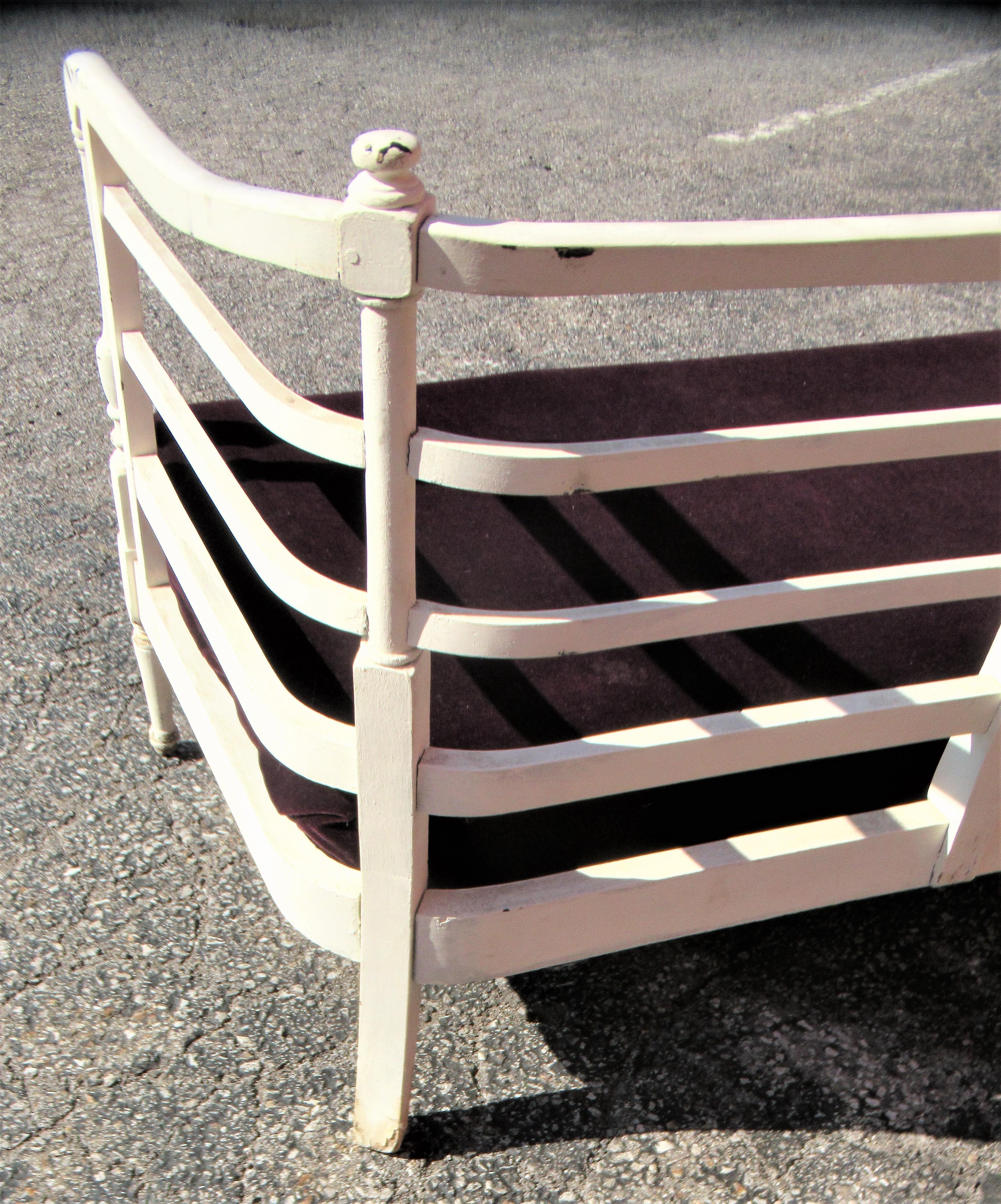 Painted Antique Middle Eastern Style Settee
