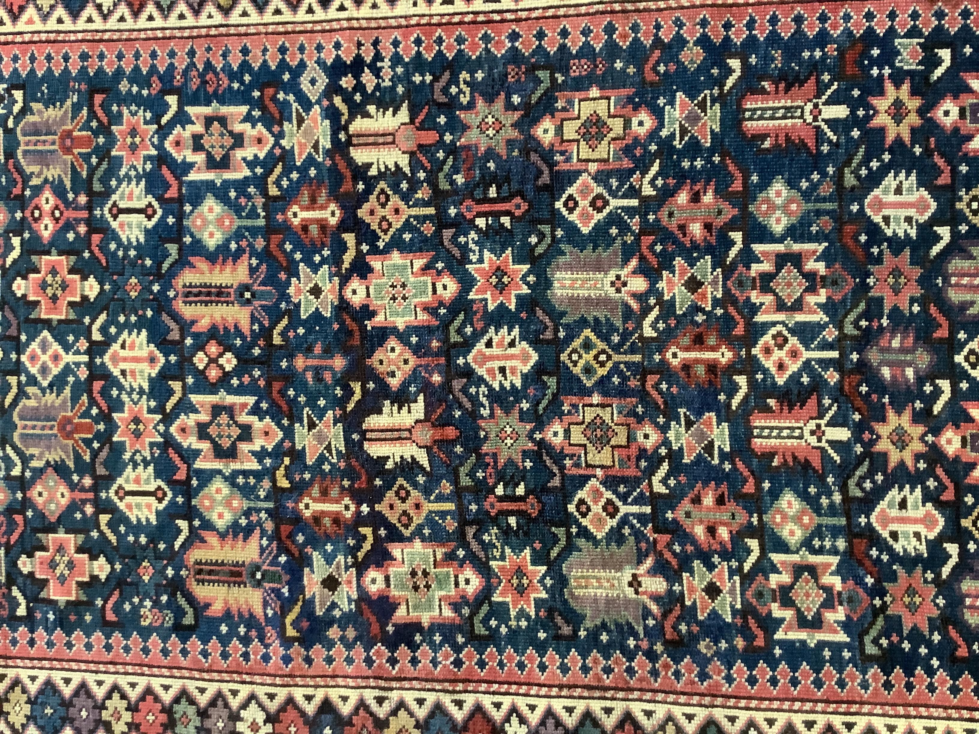 Antique Midnight Green Shirvan Chi Chi Rug For Sale 1