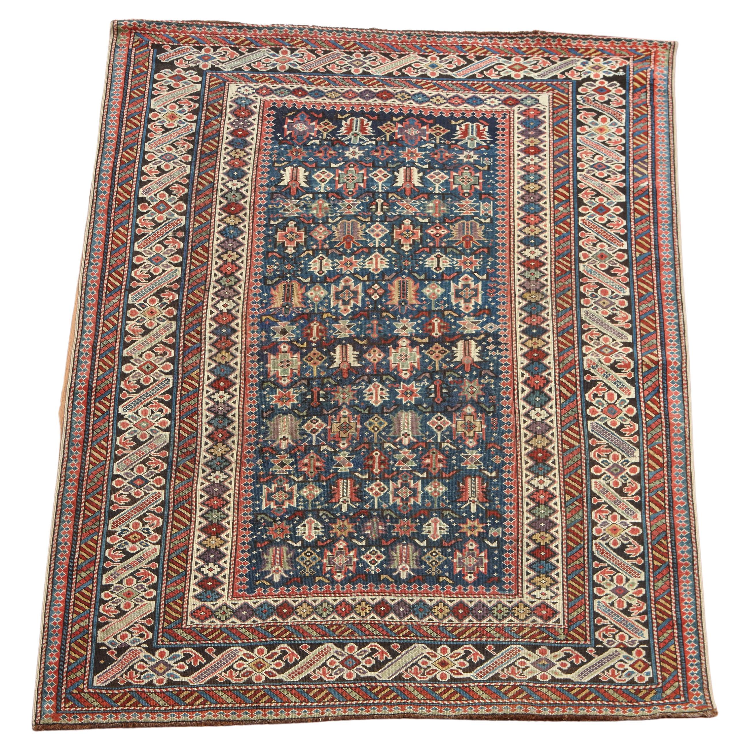 Antique Midnight Green Shirvan Chi Chi Rug For Sale