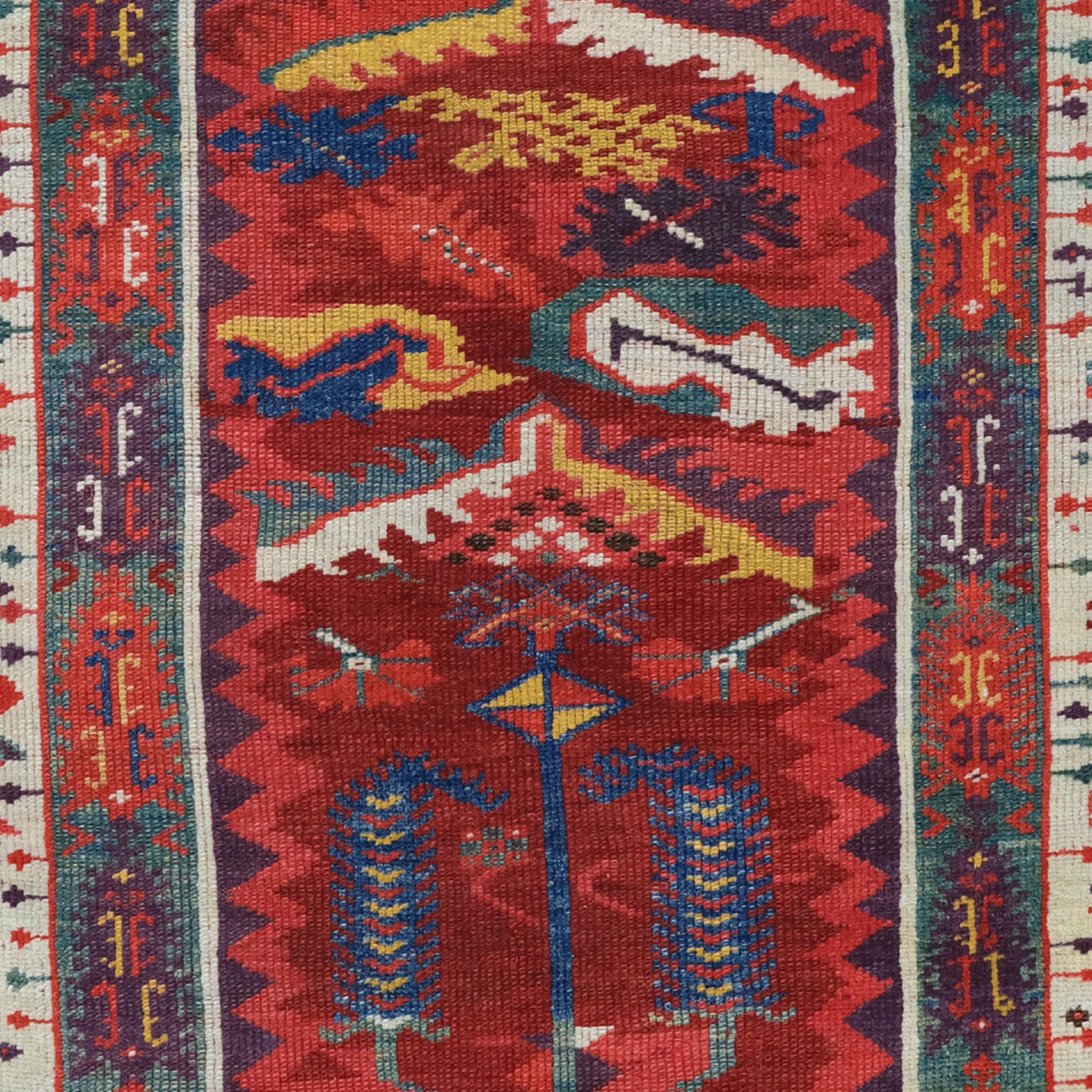 Turkish Antique Milas Prayer Rug - 19th Century Anatolian Rug, Handmade Wool Rug For Sale