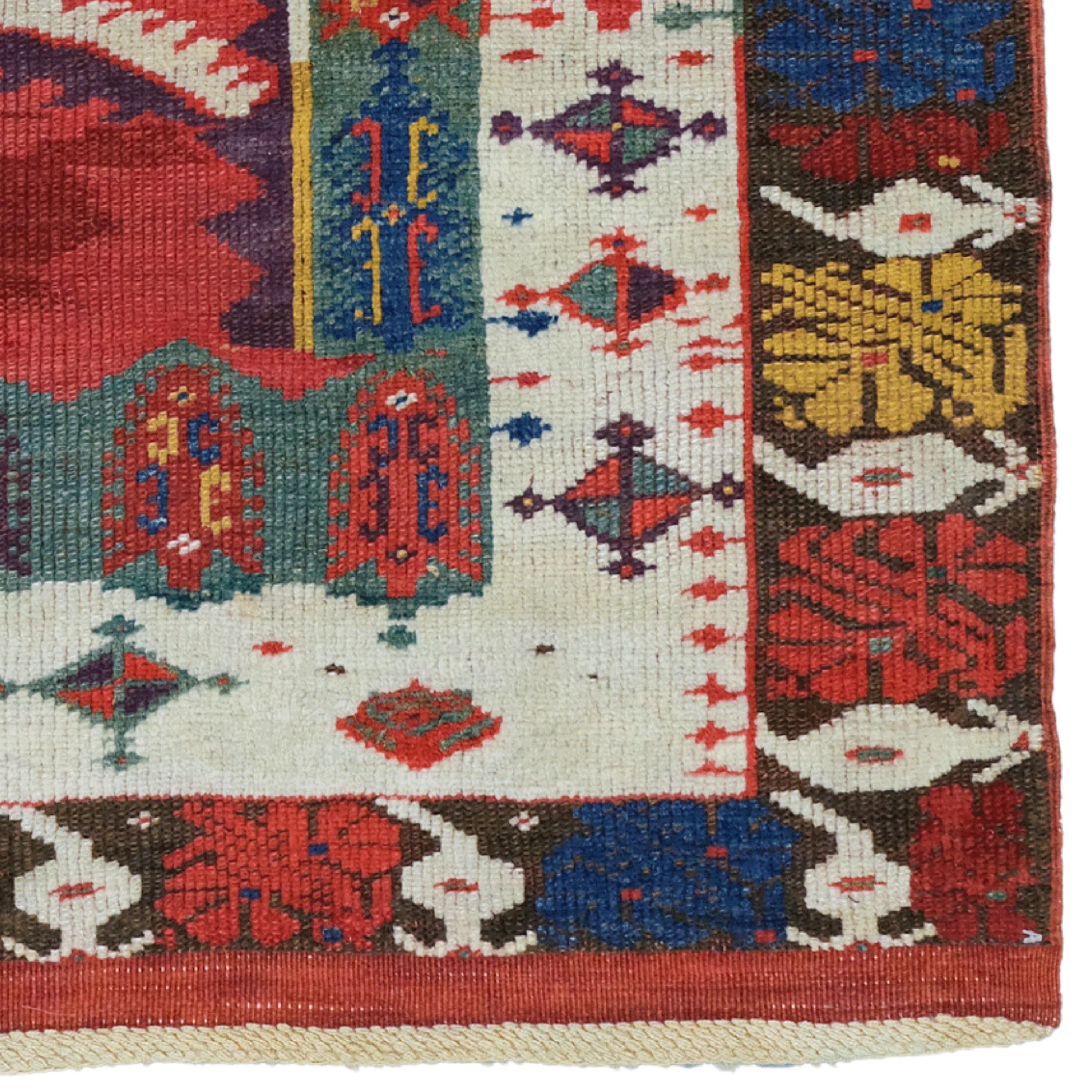 Antique Milas Prayer Rug - 19th Century Anatolian Rug, Handmade Wool Rug For Sale 1