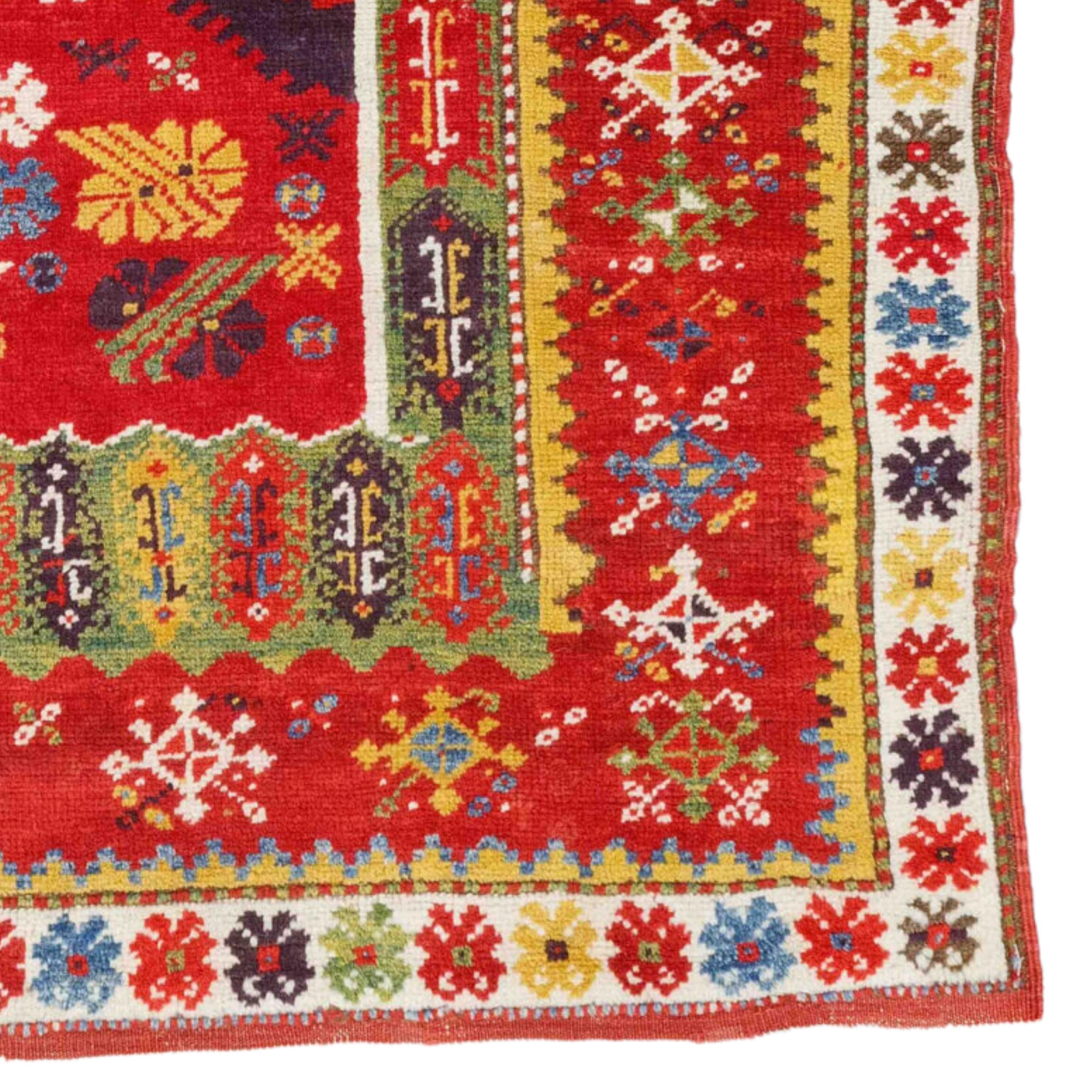 Antique Milas Prayer Rug - 19th Century Turkish Melas Rug, Antique Rug For Sale 1