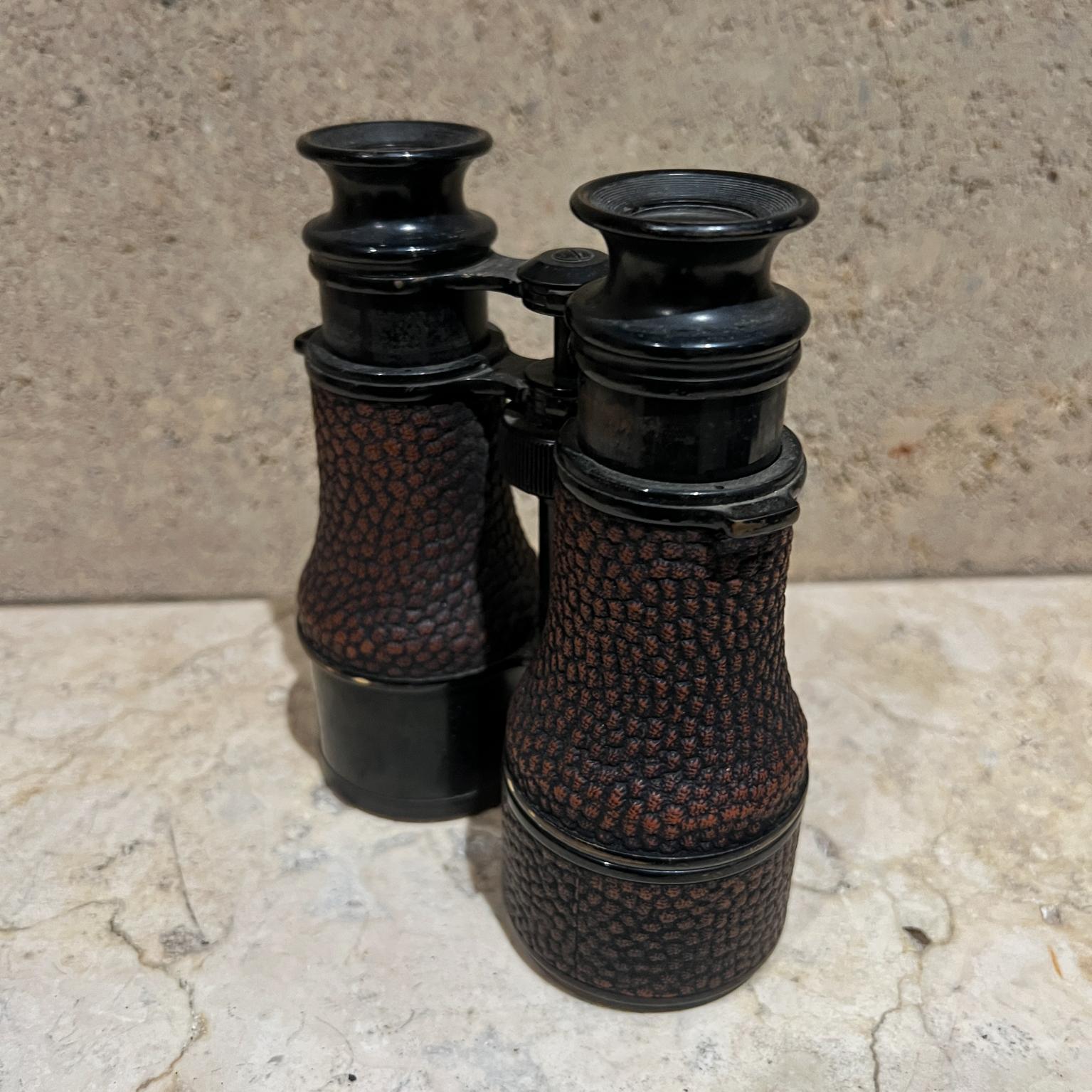Industrial Antique Militaria Field Glasses Binoculars French Le Maire Style For Sale