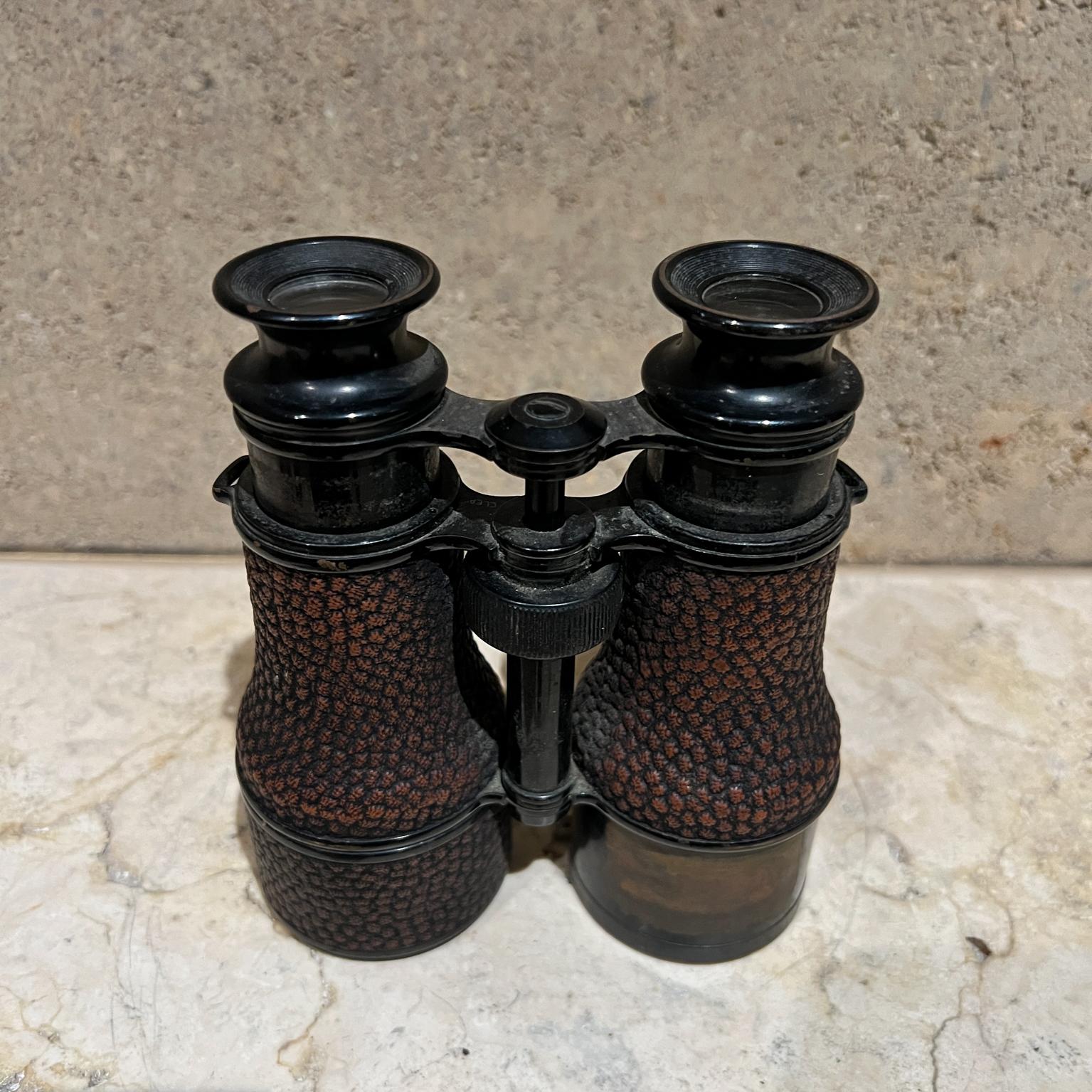 20th Century Antique Militaria Field Glasses Binoculars French Le Maire Style For Sale