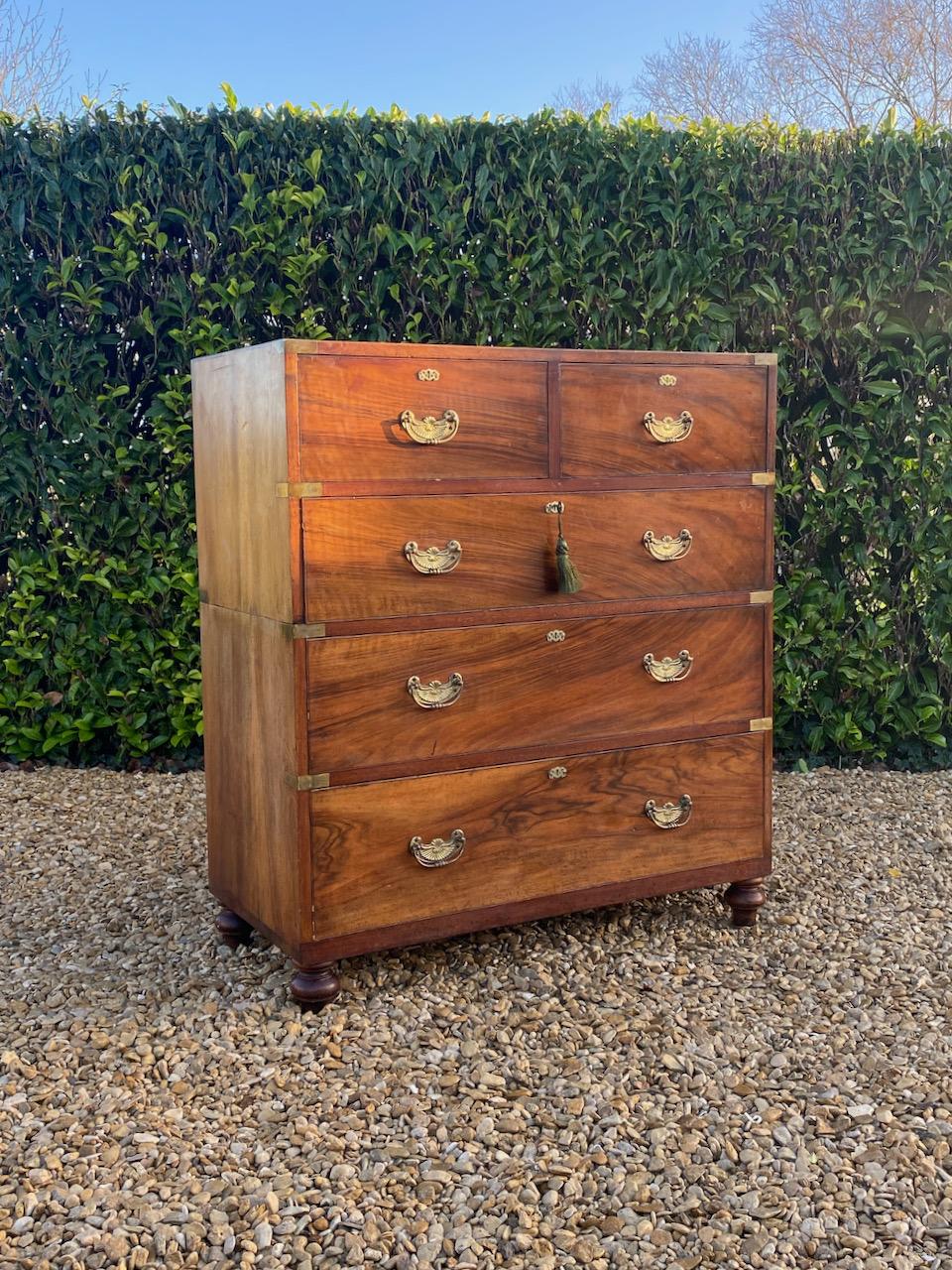Antique Military Campaign Chest by Ross & Co of Dublin circa 1870 Number 78 3