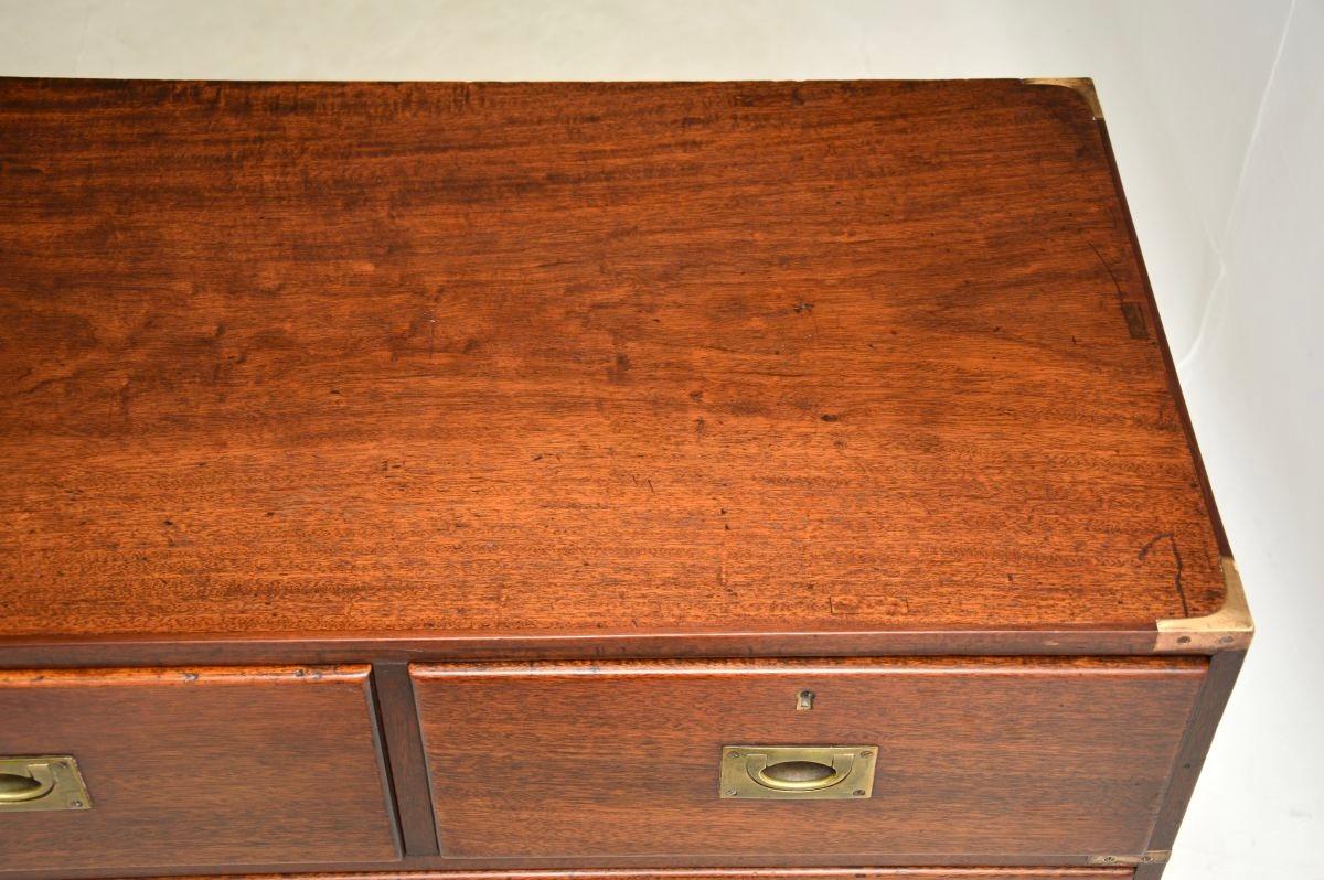 Antique Military Campaign Chest of Drawers For Sale 4