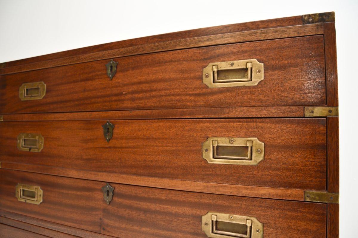Antique Military Campaign Chest of Drawers For Sale 4