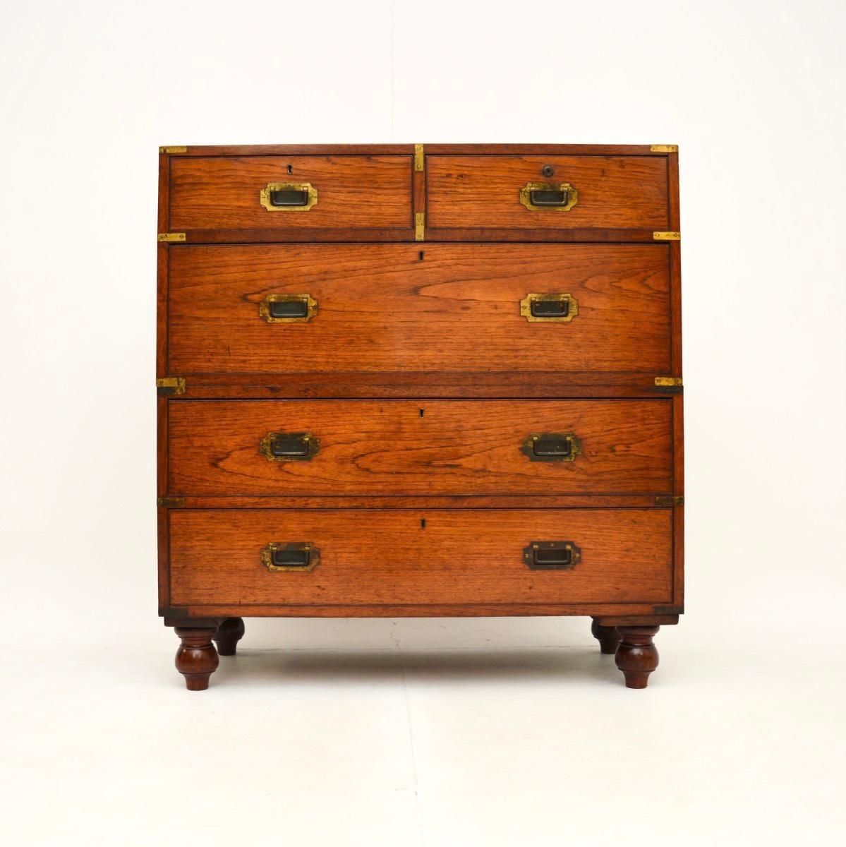Commode de campagne militaire ancienne Bon état - En vente à London, GB