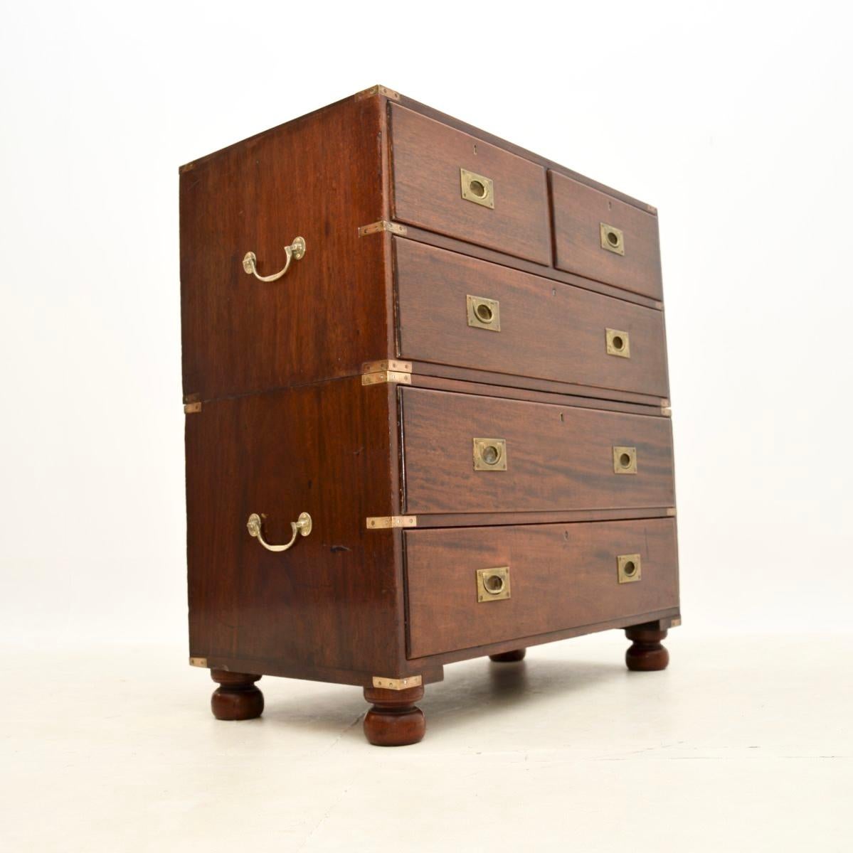 Antique Military Campaign Chest of Drawers For Sale 1