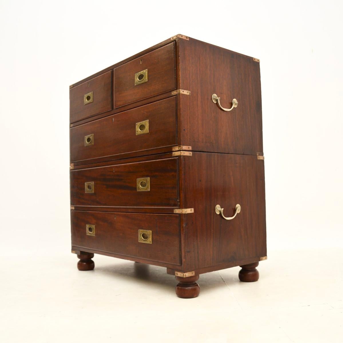 Antique Military Campaign Chest of Drawers For Sale 2