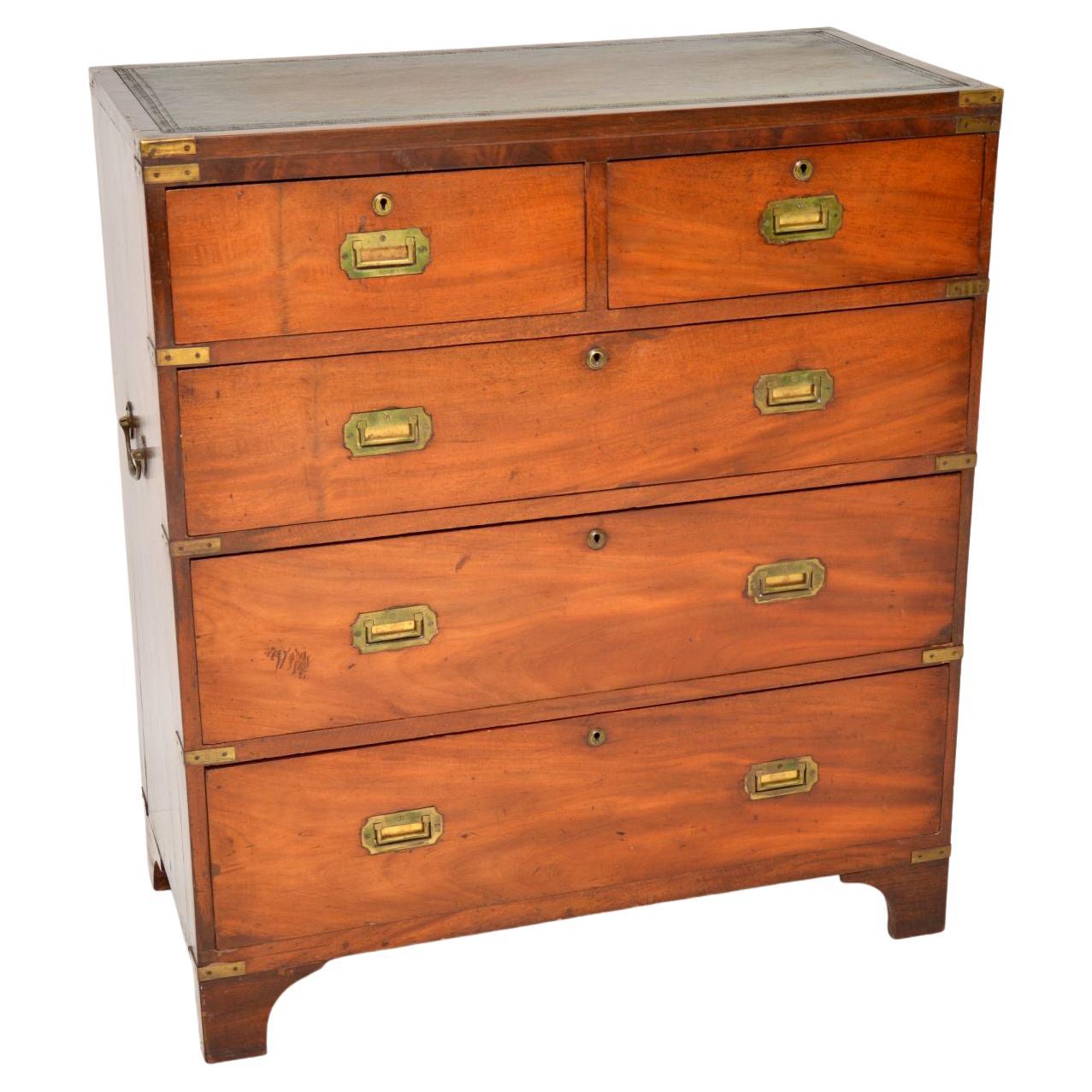 English Made Antique Military Campaign Chest at 1stDibs
