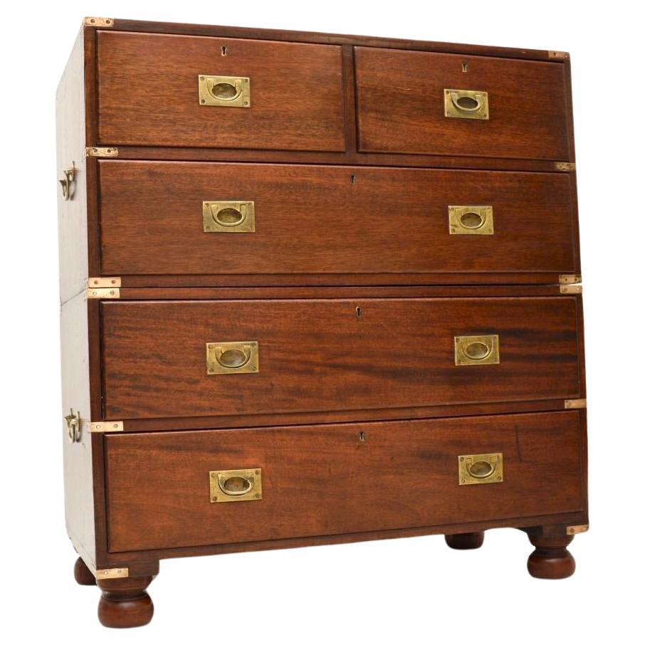 Antique Military Campaign Chest of Drawers For Sale