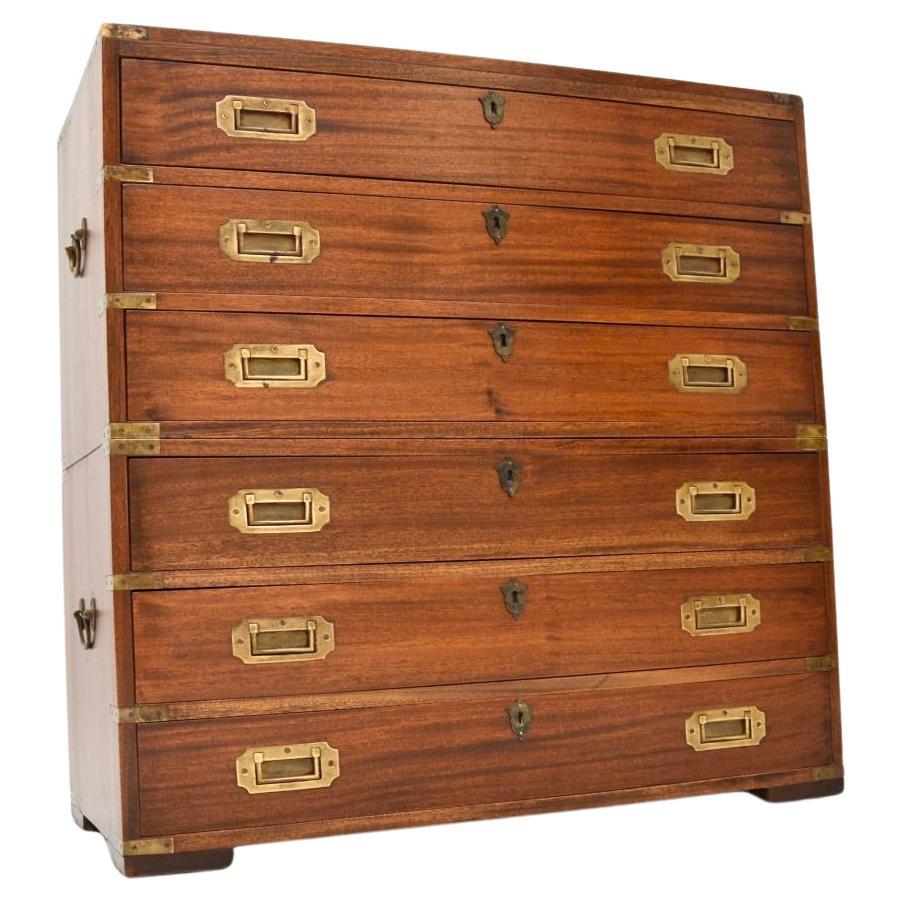 Antique Military Campaign Chest of Drawers For Sale
