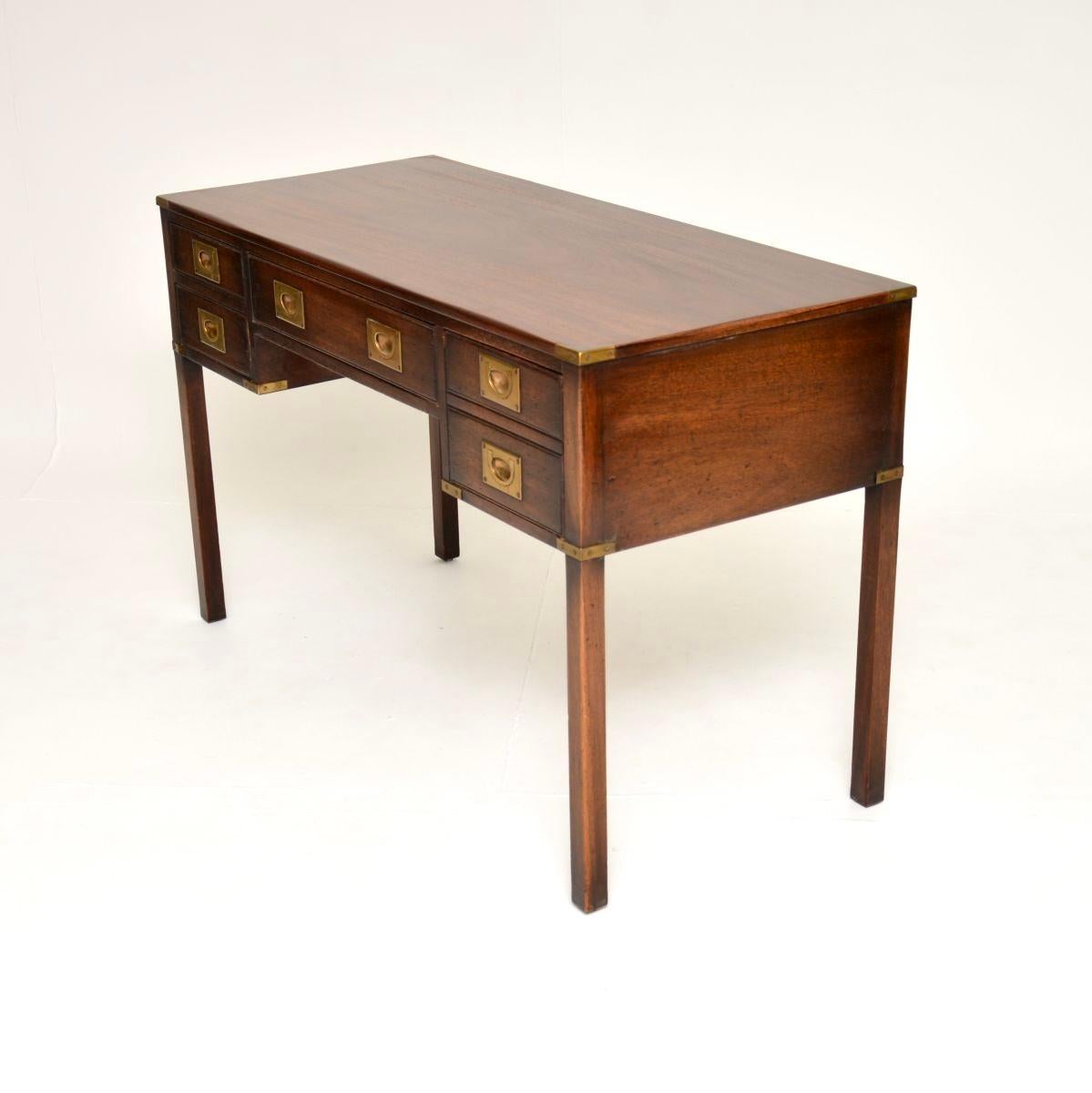 Mid-20th Century Antique Military Campaign Desk / Writing Table For Sale