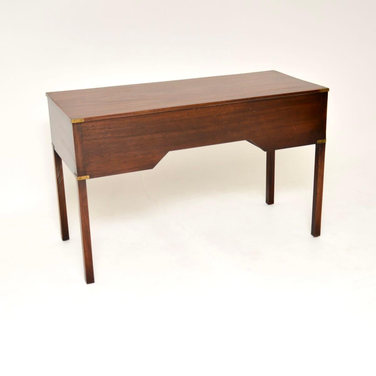 Brass Antique Military Campaign Desk / Writing Table For Sale
