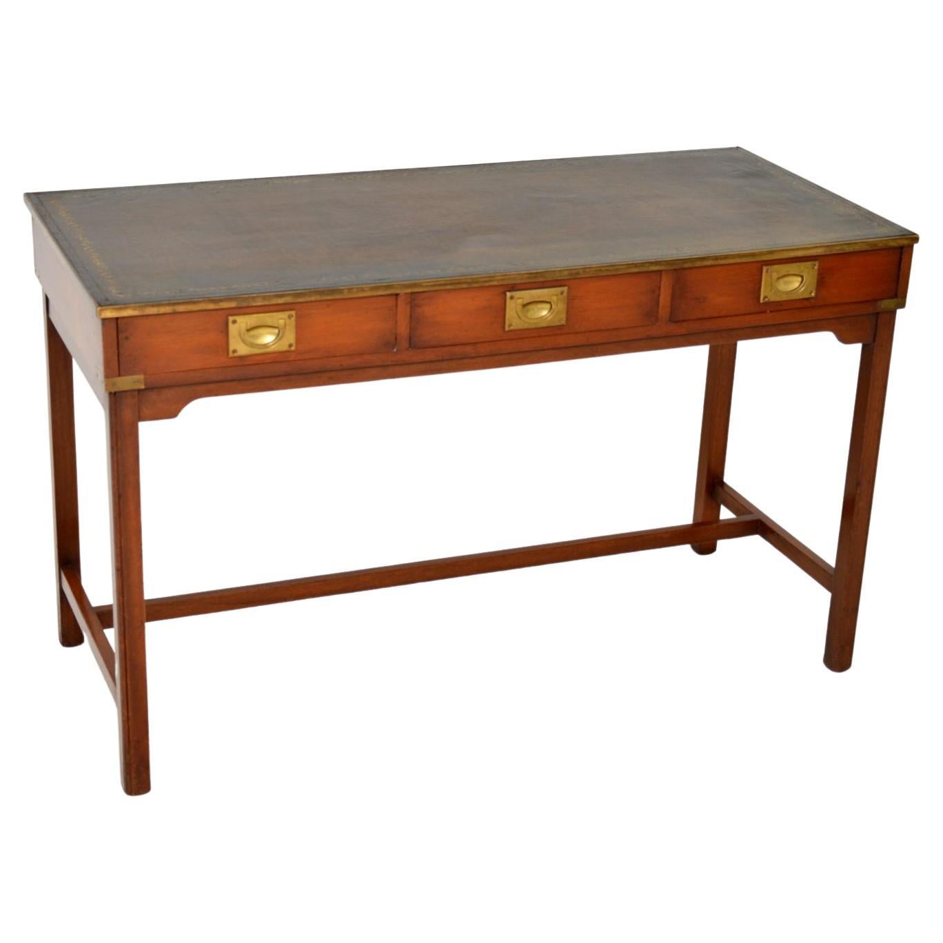 Italian Olive Wood Parsons Desk at 1stDibs