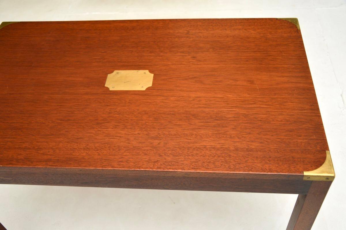 Antique Military Campaign Nesting Coffee Table / Side Tables For Sale 4