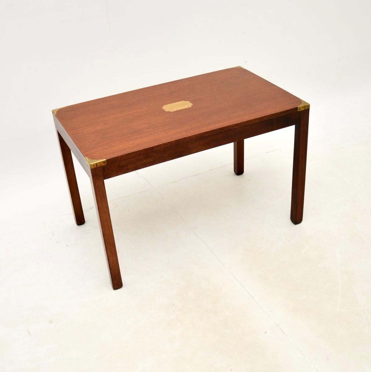 Antique Military Campaign Nesting Coffee Table / Side Tables For Sale 1