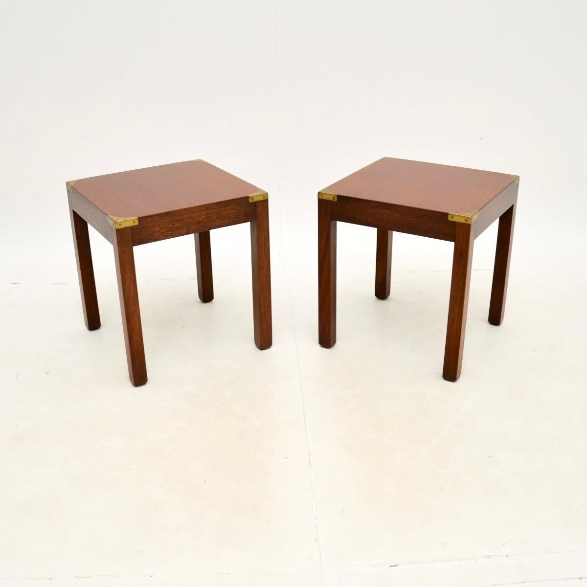 Antique Military Campaign Nesting Coffee Table / Side Tables For Sale 2