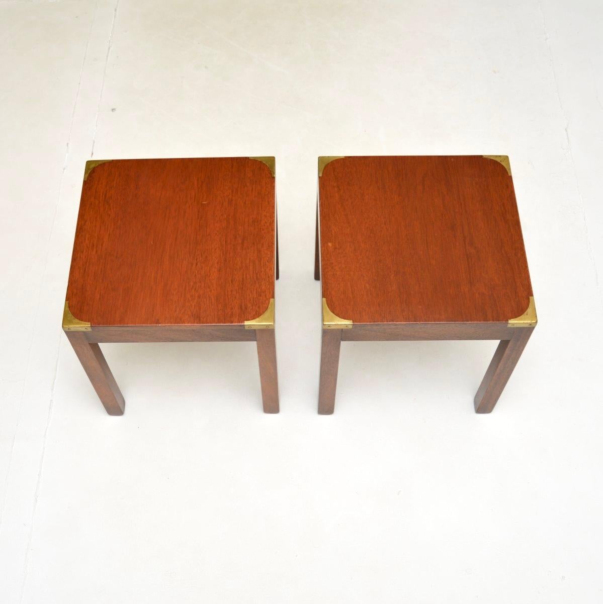Antique Military Campaign Nesting Coffee Table / Side Tables For Sale 3