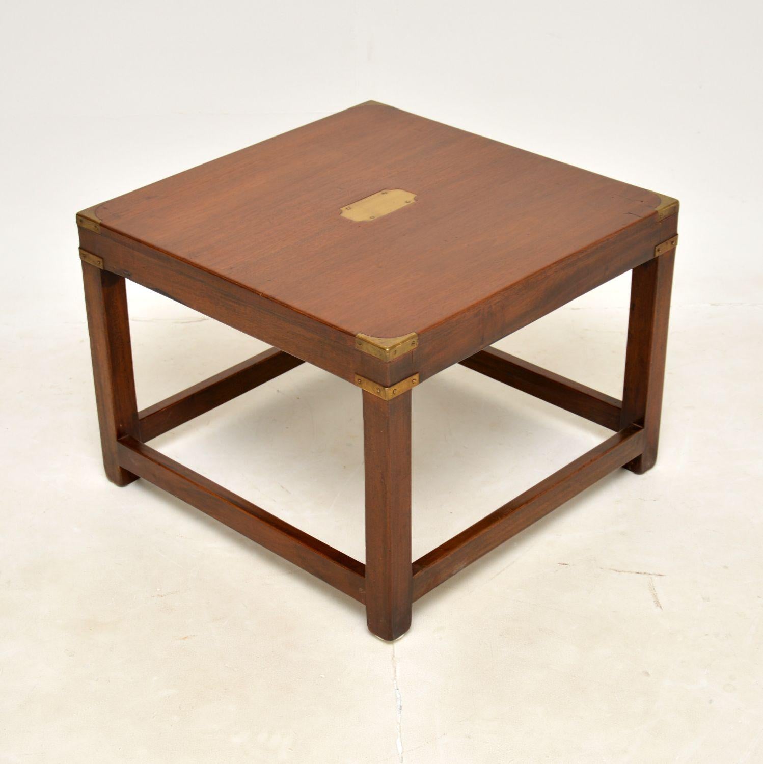 British Antique Military Campaign Side Table For Sale