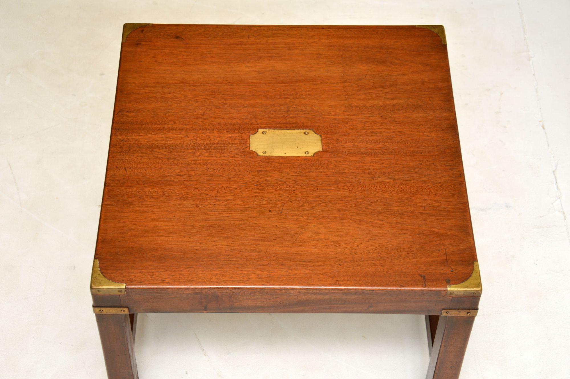Antique Military Campaign Side Table In Good Condition For Sale In London, GB