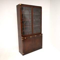 Antique Military Campaign Style Bookcase