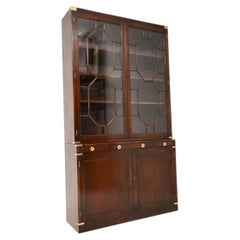Antique Military Campaign Style Bookcase