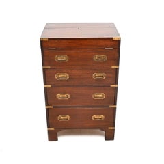 Antique Military Campaign Style Bureau Chest of Drawers