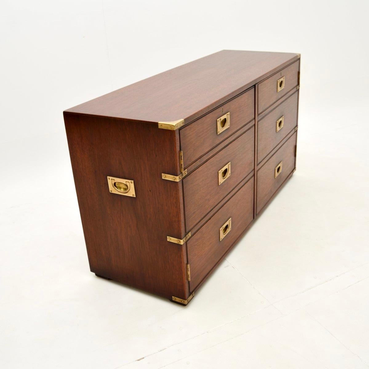British Antique Military Campaign Style Cabinet