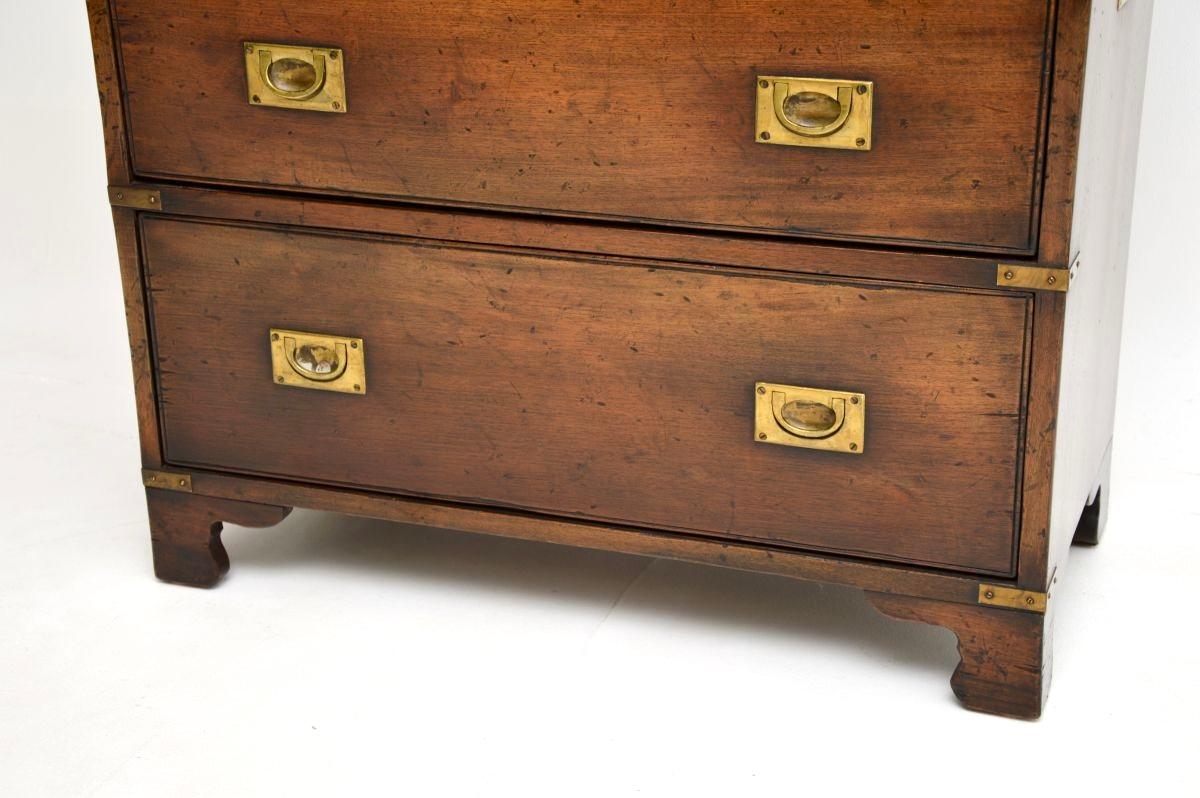 Antique Military Campaign Style Chest of Drawers For Sale 5