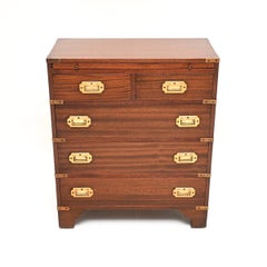 Antique Military Campaign Style Chest of Drawers