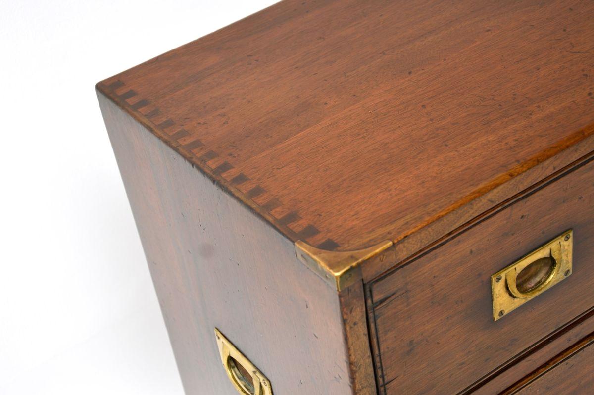 Antique Military Campaign Style Chest of Drawers For Sale 2