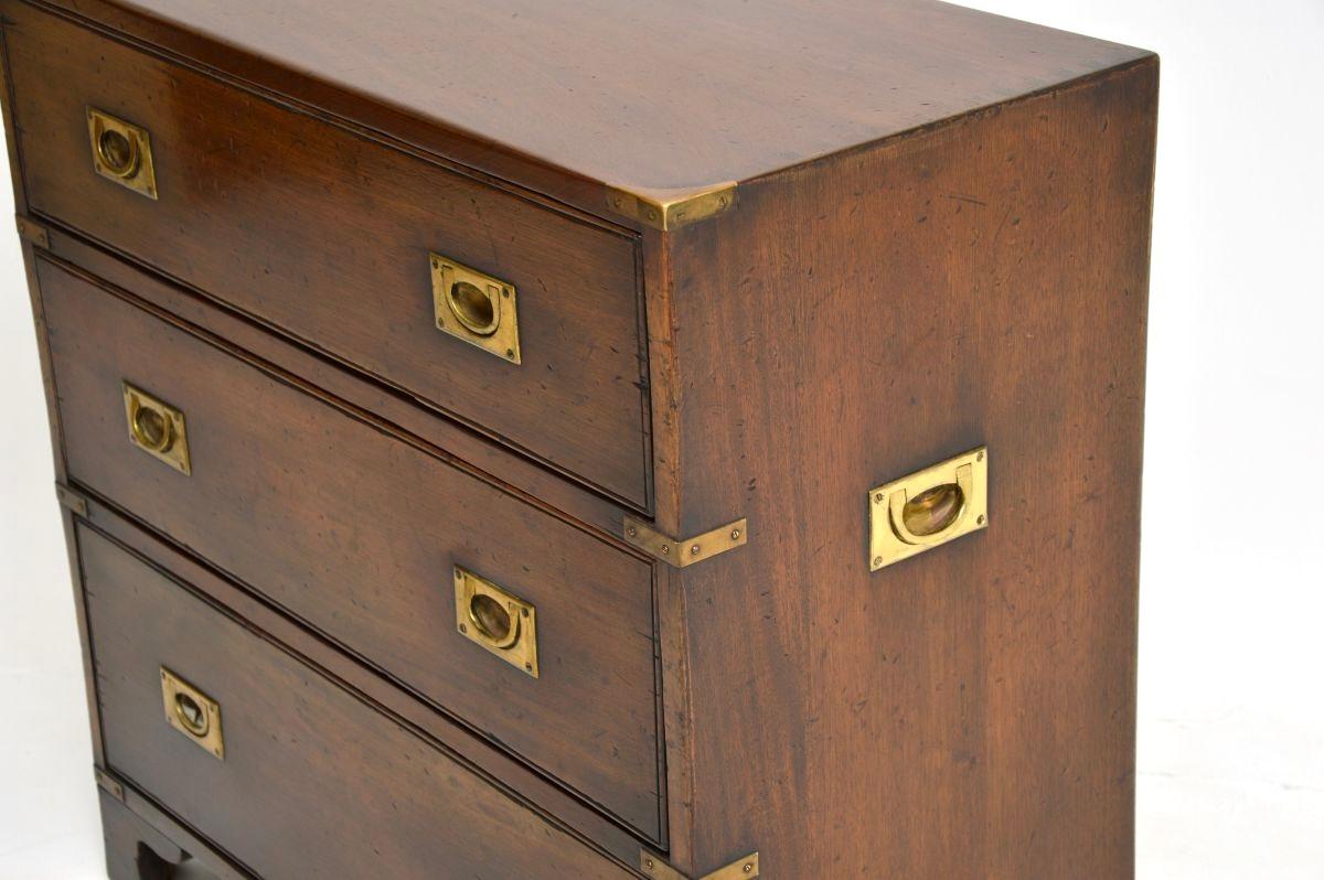 Antique Military Campaign Style Chest of Drawers For Sale 3
