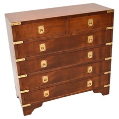 Antique Military Campaign Style Chest of Drawers