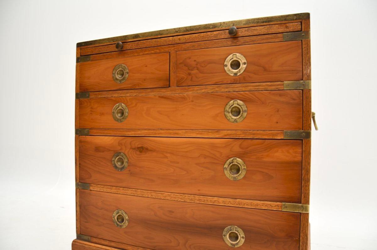 Antico cassettone in stile Campaigner militare in Wood in vendita 3