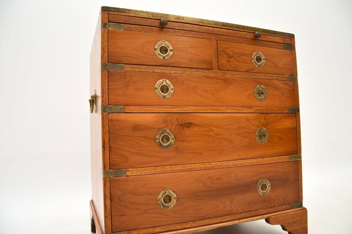 Antico cassettone in stile Campaigner militare in Wood in vendita 2