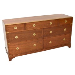 Antique Military Campaign Style Chest of Drawers / Sideboard