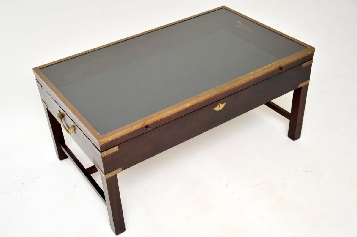 Antique Military Campaign Style Coffee / Display Table For Sale 2