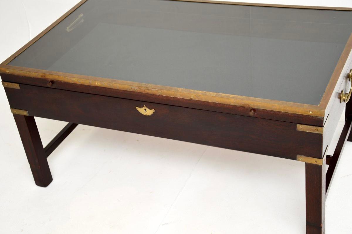 Antique Military Campaign Style Coffee / Display Table For Sale 3
