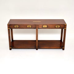 Table console ancienne de style militaire Campaigner