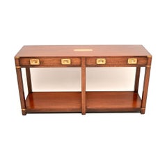 Antique Military Campaign Style Console Table