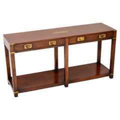 Table console ancienne de style militaire Campaigner