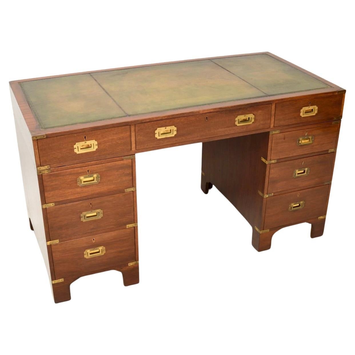 Antique Military Campaign Style Desk For Sale
