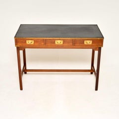 Antique Military Campaign Style Desk in Yew Wood