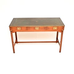 Antique Military Campaign Style Desk in Yew Wood