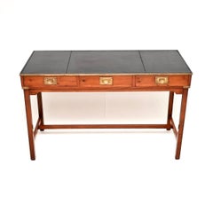 Antique Military Campaign Style Desk in Yew Wood