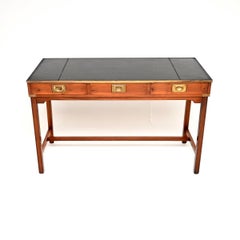 Antique Military Campaign Style Desk in Yew Wood