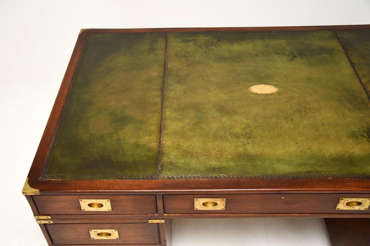 Antique Military Campaign Style Partners Desk 2